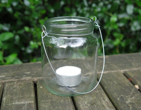 Jam Jar Tea Light Lantern