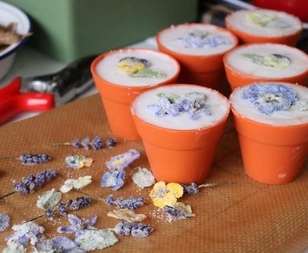 Crystallised Edible Flower Cupcakes